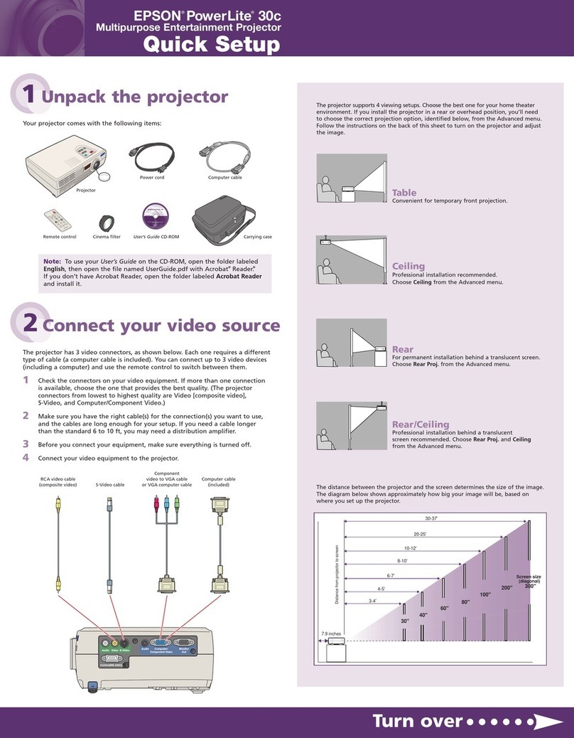 Epson PowerLite 30C User manual