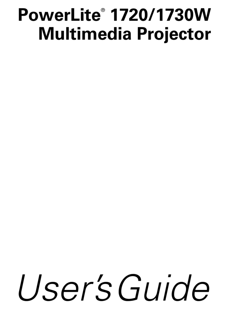 Epson 1730W - PowerLite WXGA LCD Projector User manual