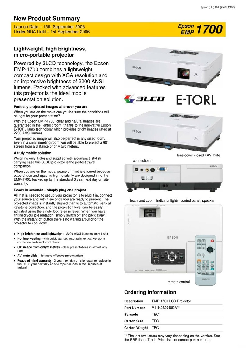 Epson EMP-1700 User manual