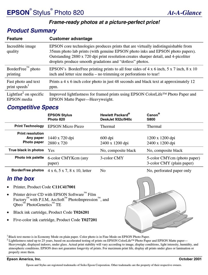 Epson EMP-820 User manual