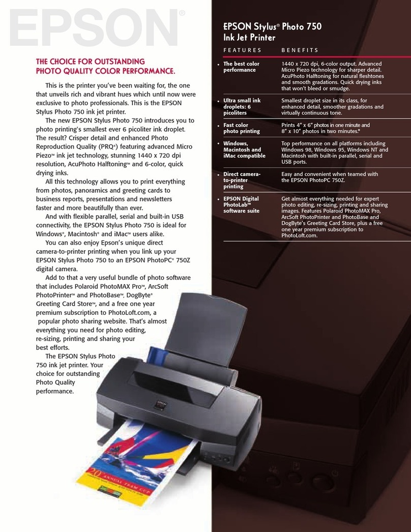 Epson EMP 750 User manual