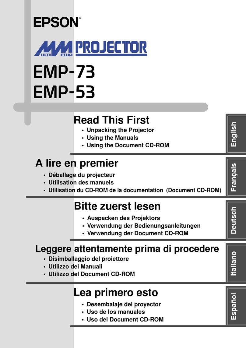 Epson EMP-73 Instruction sheet