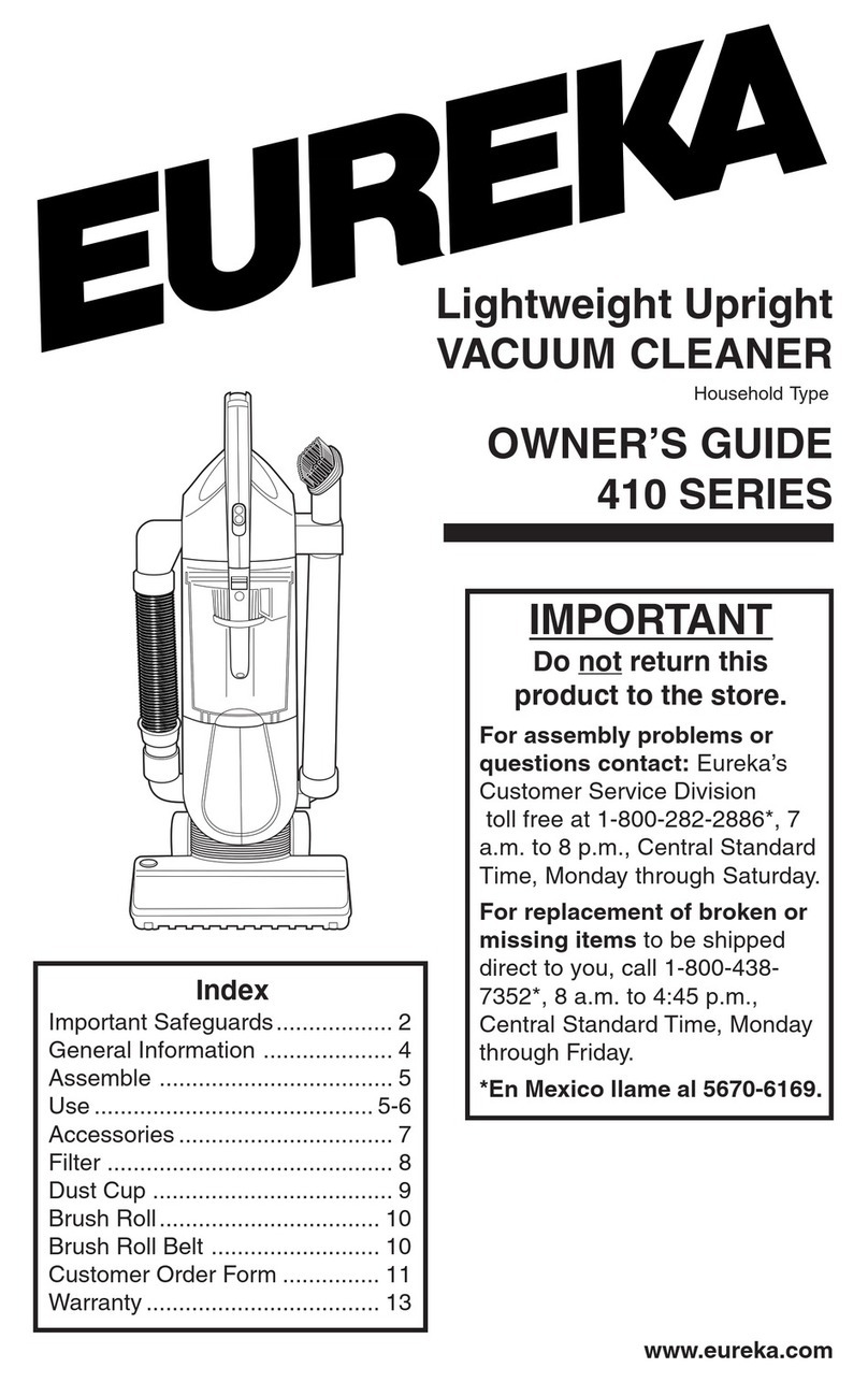 Eureka 410 SERIES owner's guide