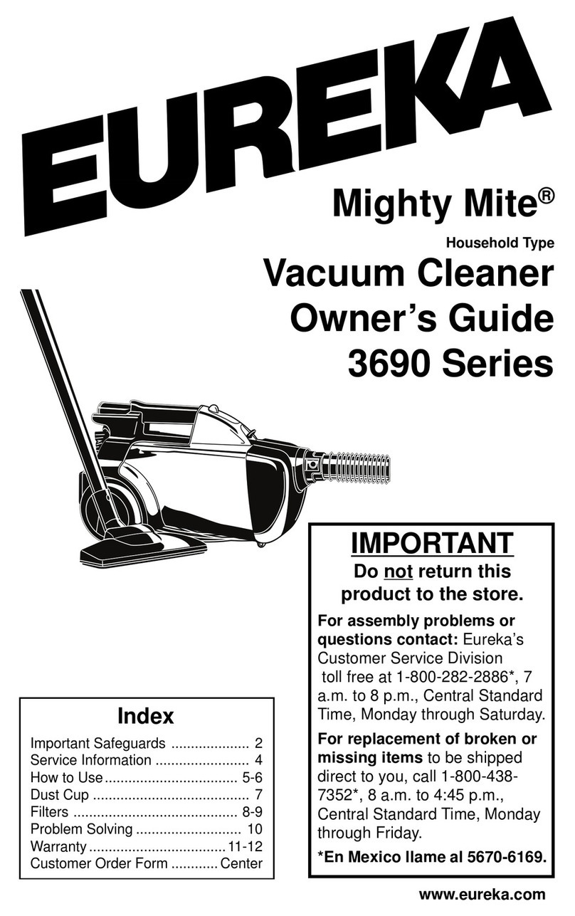 Eureka 3690 owner's guide
