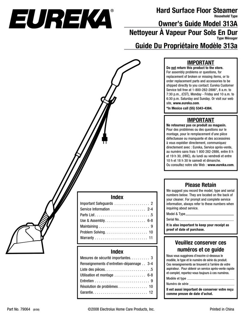 Eureka 313A owner's guide