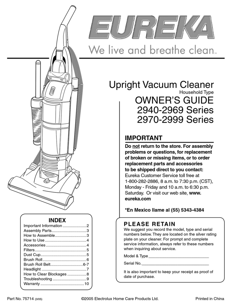 Eureka 2940-2969 Series owner's guide