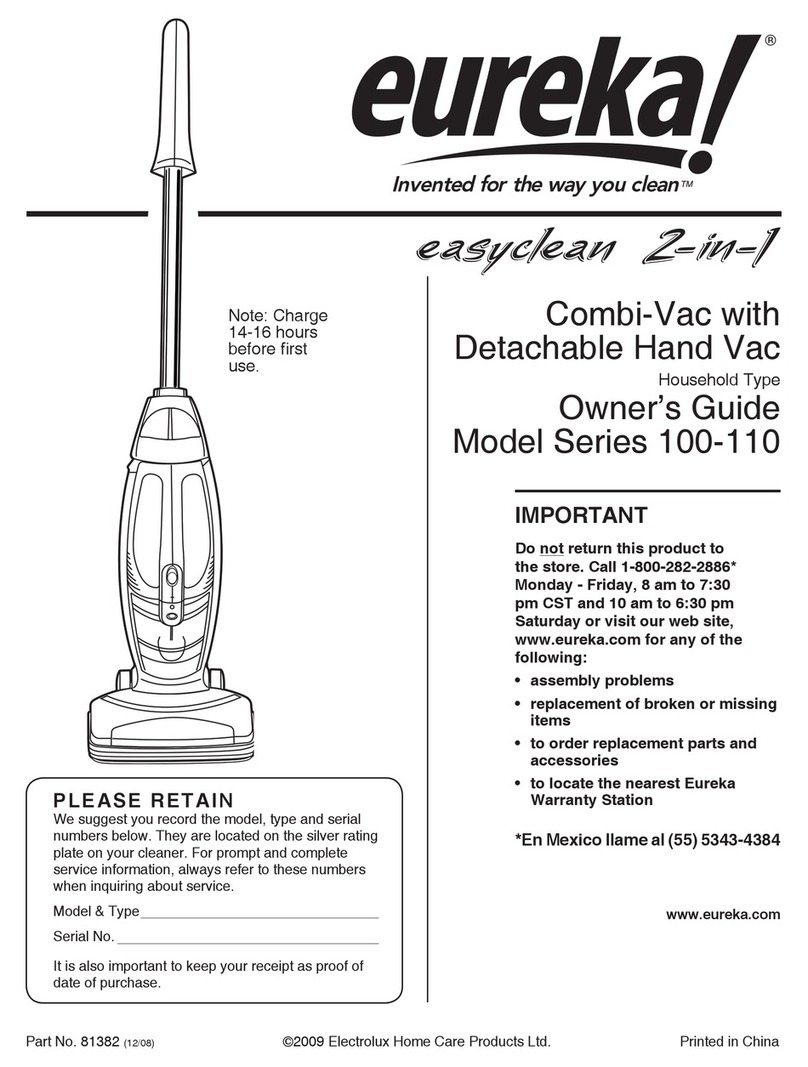 Eureka 100-110 owner's guide