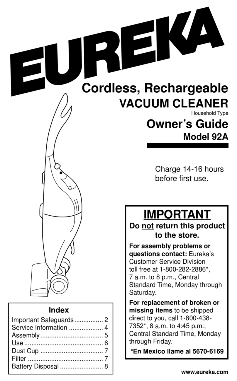 Eureka 92A User manual