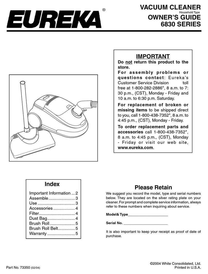 Eureka 6830 SERIES User manual