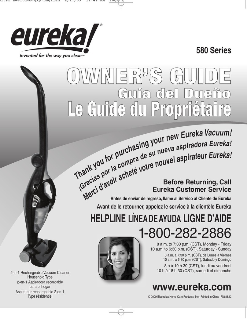 Eureka 580 Series User manual