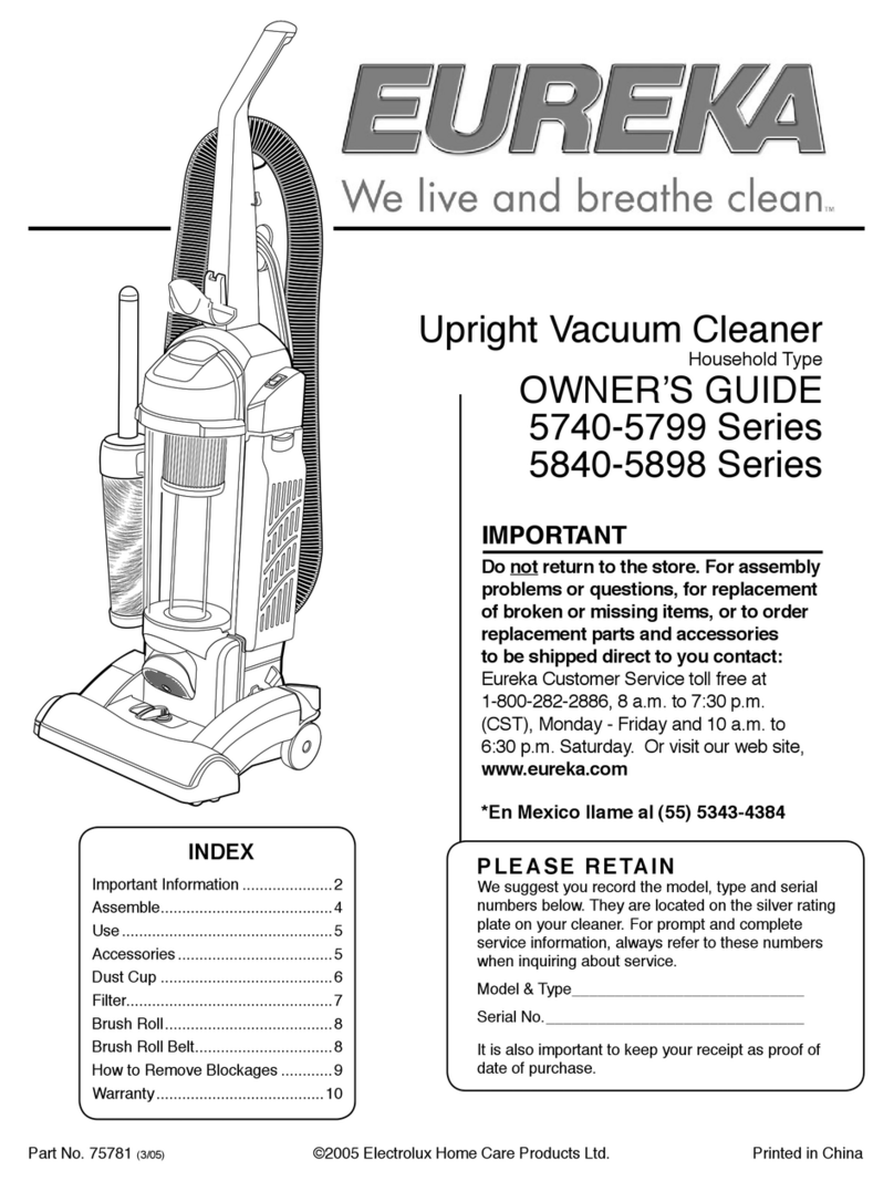 Eureka 5740-5799 Series User manual