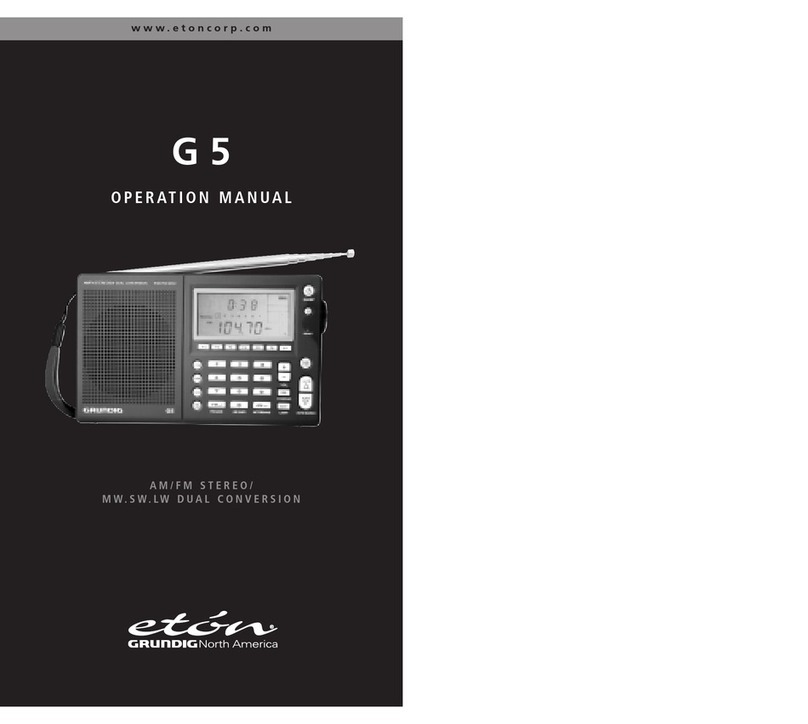 Eton DUAL CONVERSION G5 Operation manual