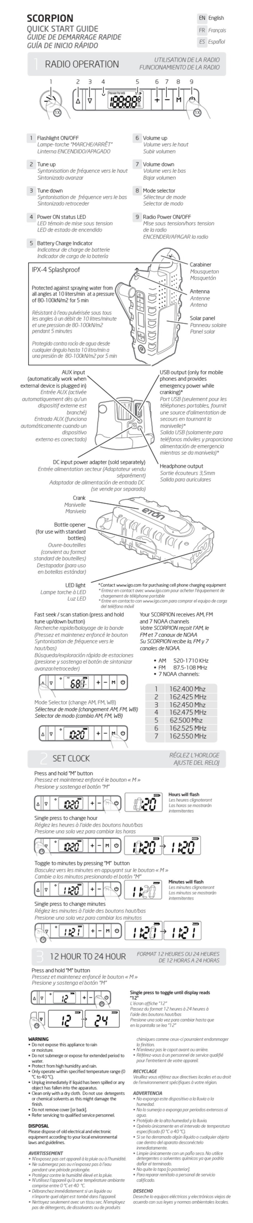 Eton SCORPION - quick start guide