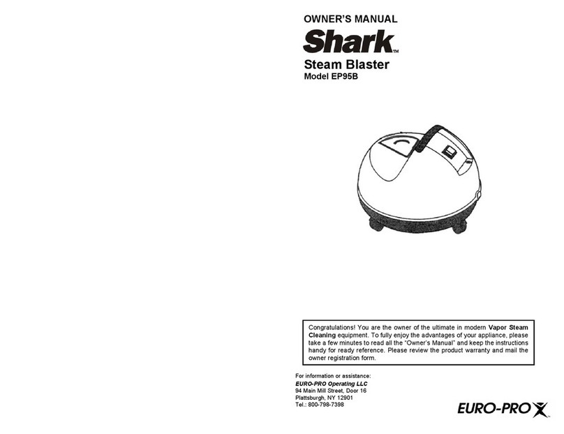 EUROPRO STEAM BLASTER EP95B owner's manual