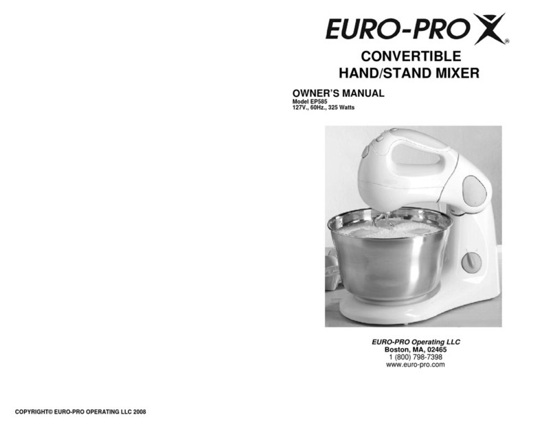 EUROPRO EP585 owner's manual