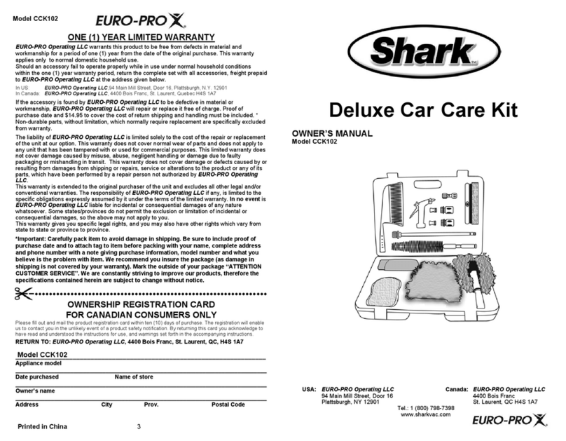 Shark CCK102 User manual