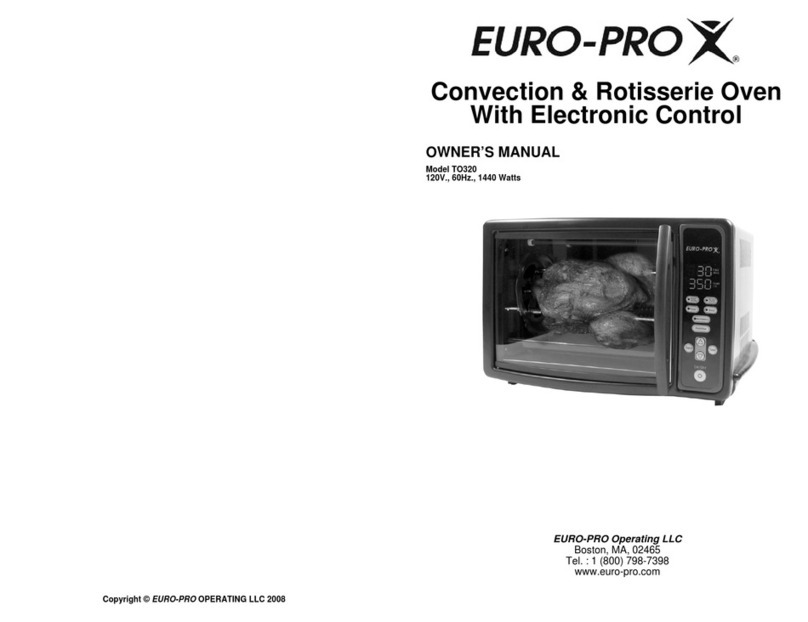 EUROPRO TO320 owner's manual