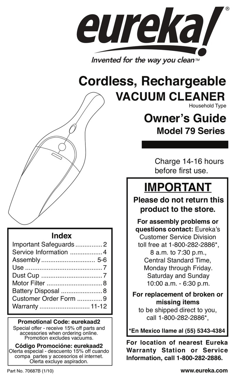 Eureka 79 SERIES User manual