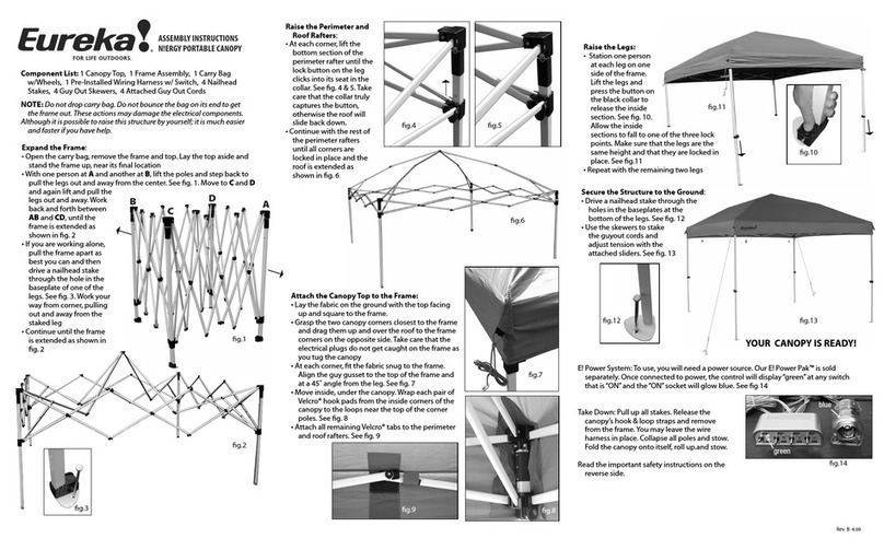 Eureka N!ergy Portable Canopy User manual