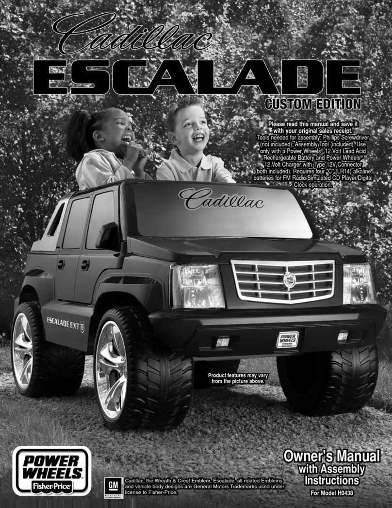 Fisher-Price CADILLAC H0438 Owner's manual & assembly instructions