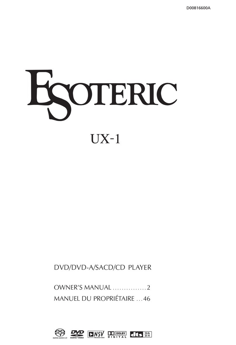 Esoteric UX-1 owner's manual