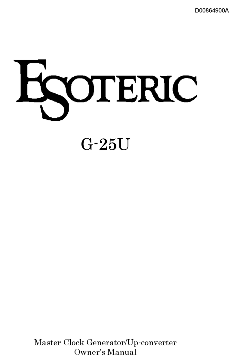 Esoteric G-25U owner's manual