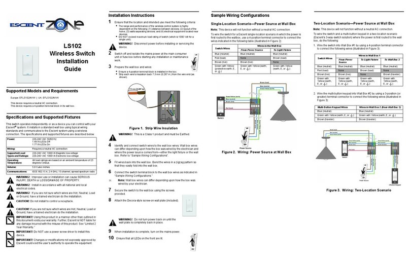 Escient ZONE LS102 installation guide