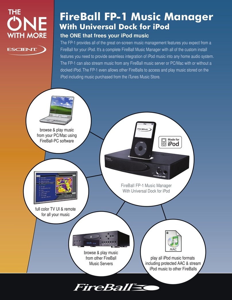 Escient FireBall FP-1 Specification sheet