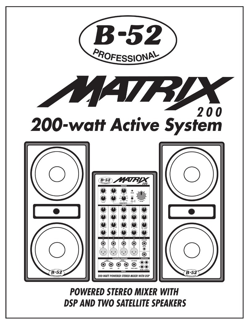 B-52 Matrix 200 User manual