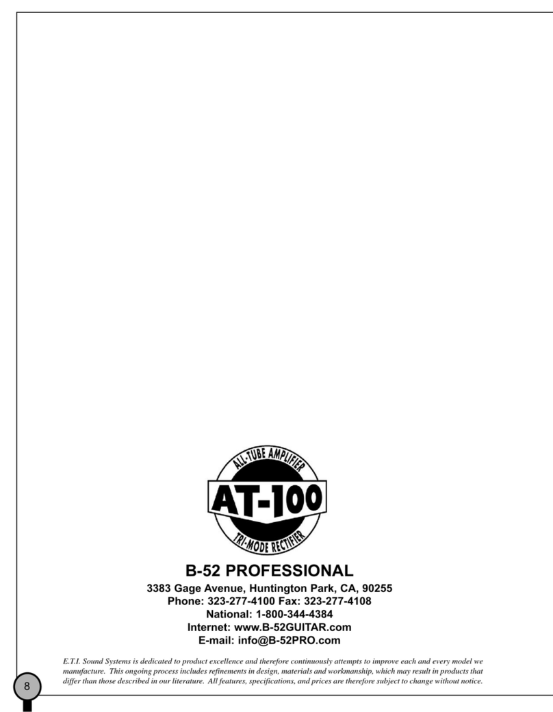 B-52 AT-100 instruction manual