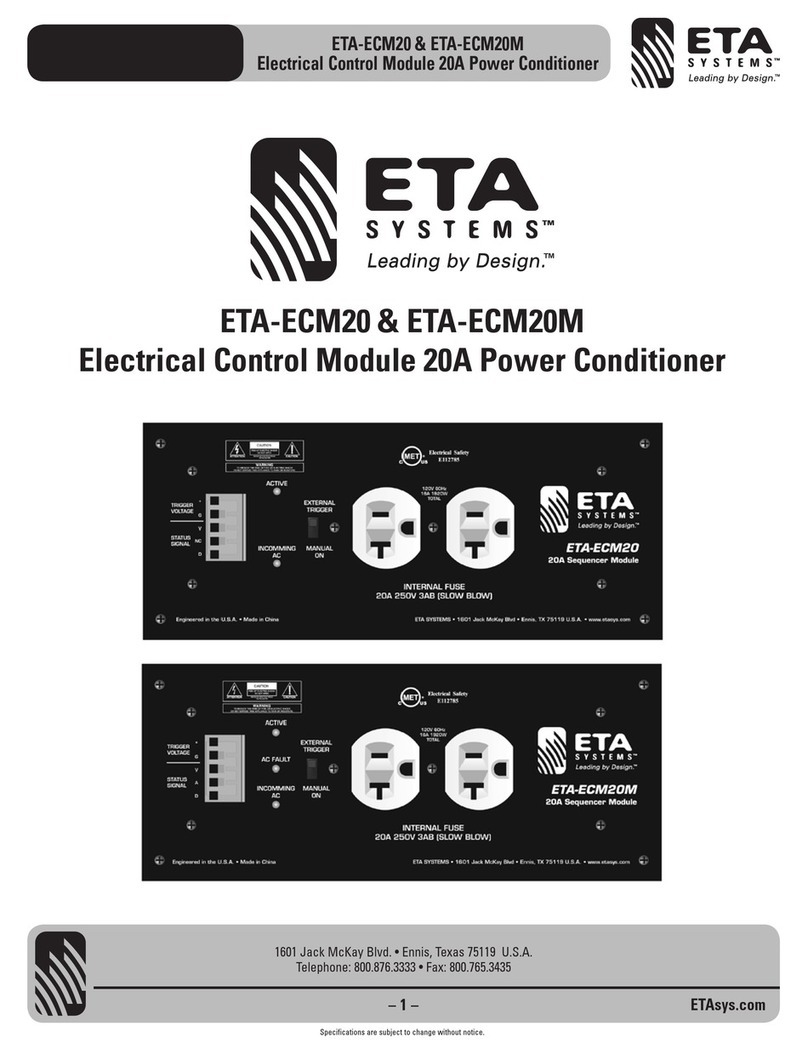 ETA Systems ETA-ECM20 Manual