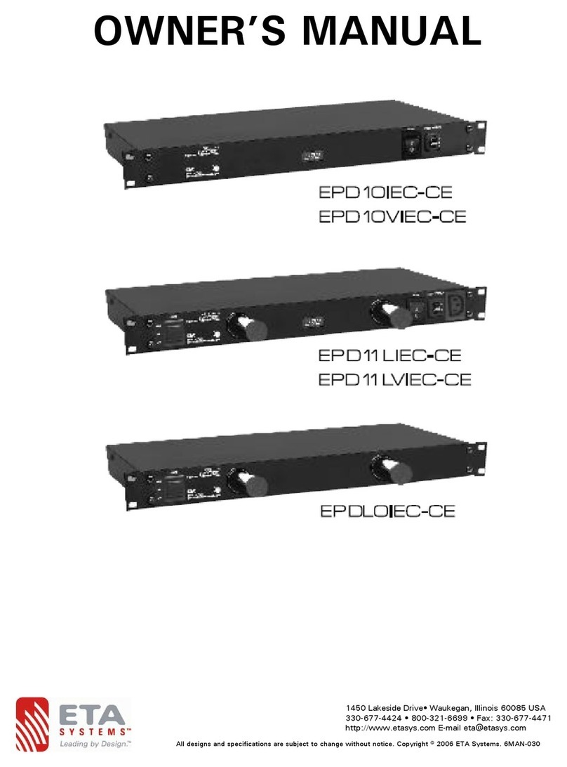 ETA Systems EPD10IEC-CE User manual