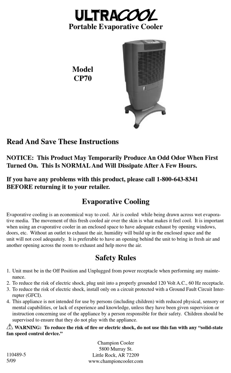 Champion UltraCOOL CP70 instruction manual