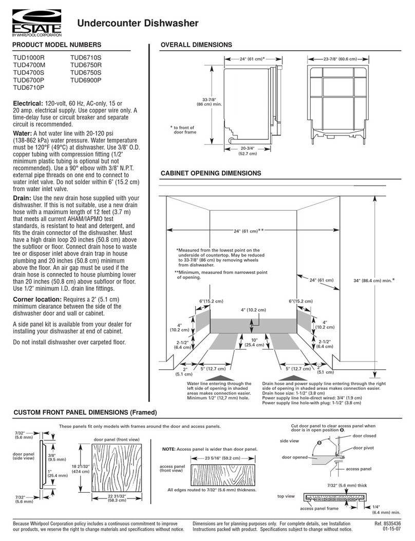 Estate TUD1000R Dimension Guide
