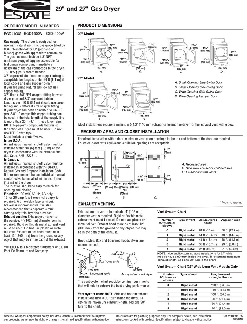 Estate EGD4400W User instructions