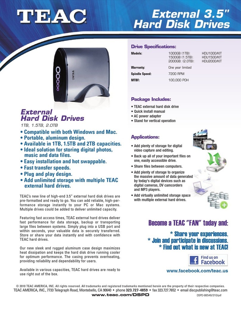 Teac HDU1000/KIT datasheet