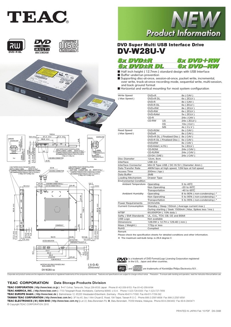 Teac DV-W28U-V User manual