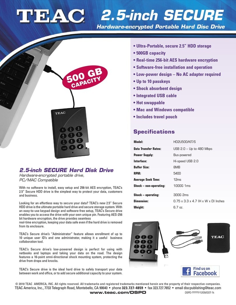 Teac HD2U500/KIT/S User manual