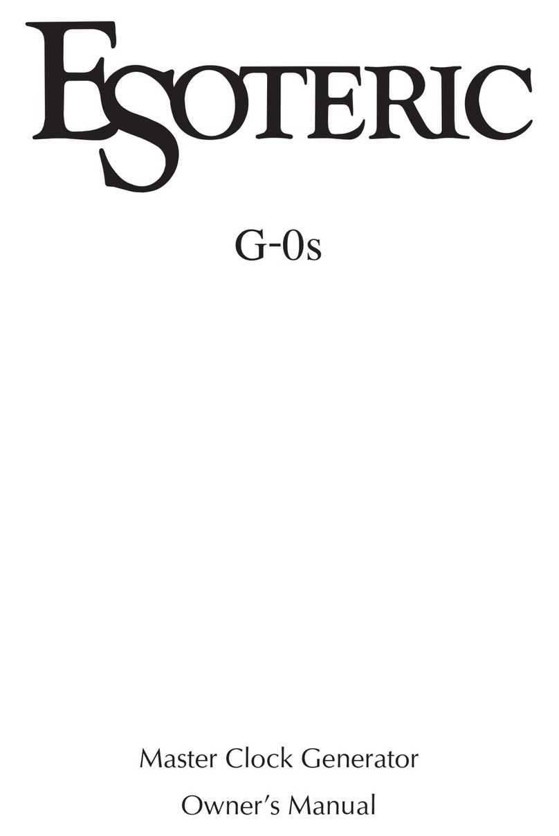 Teac Esoteric G-0s owner's manual