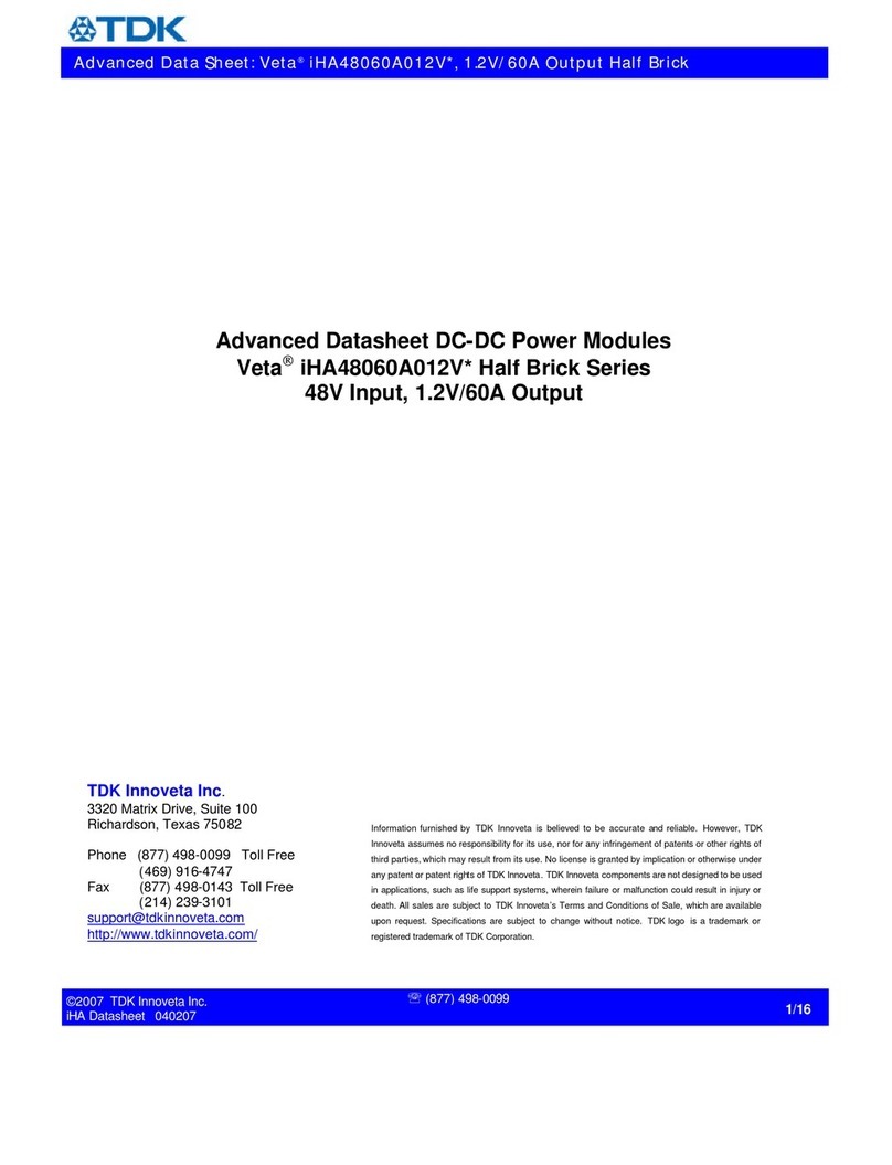 TDK iHA48060A012V User manual
