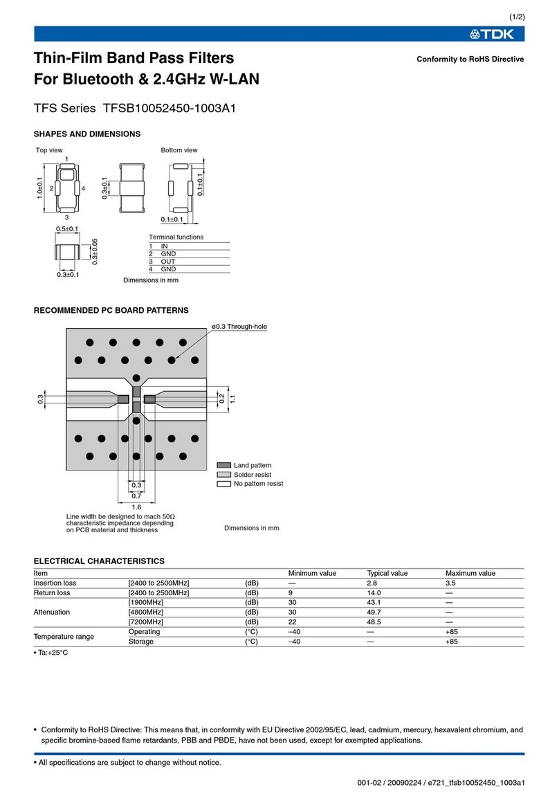 TDK TFS Series TFSB10052450-1003A1 User manual TDK TFS Series TFSB10052450-1003A1 User manual