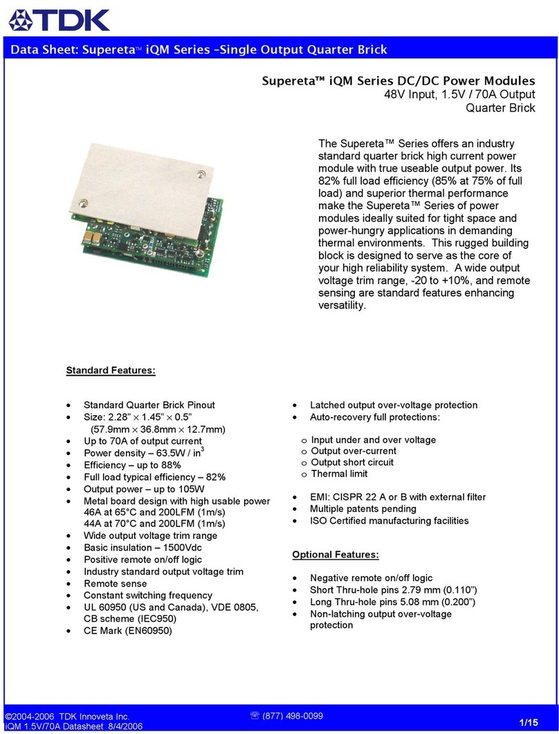 TDK Supereta iQM Series User manual TDK Supereta iQM Series User manual