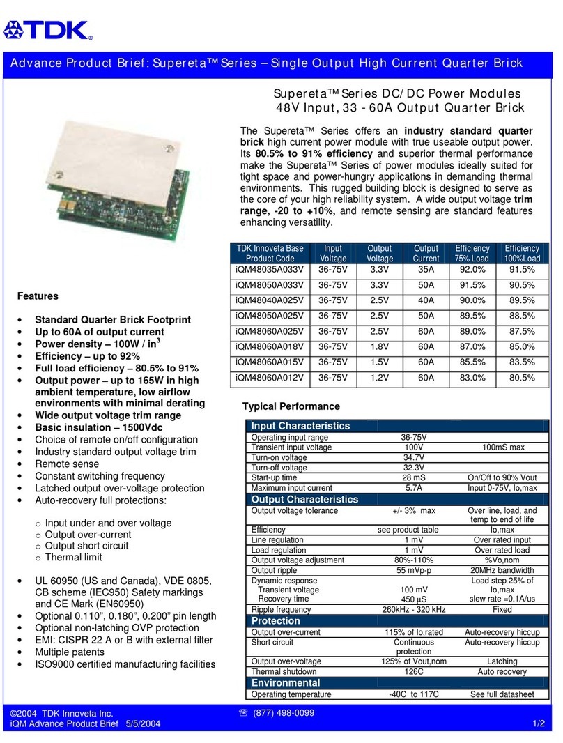 TDK Supereta Series DC/DC User manual TDK Supereta Series DC/DC User manual