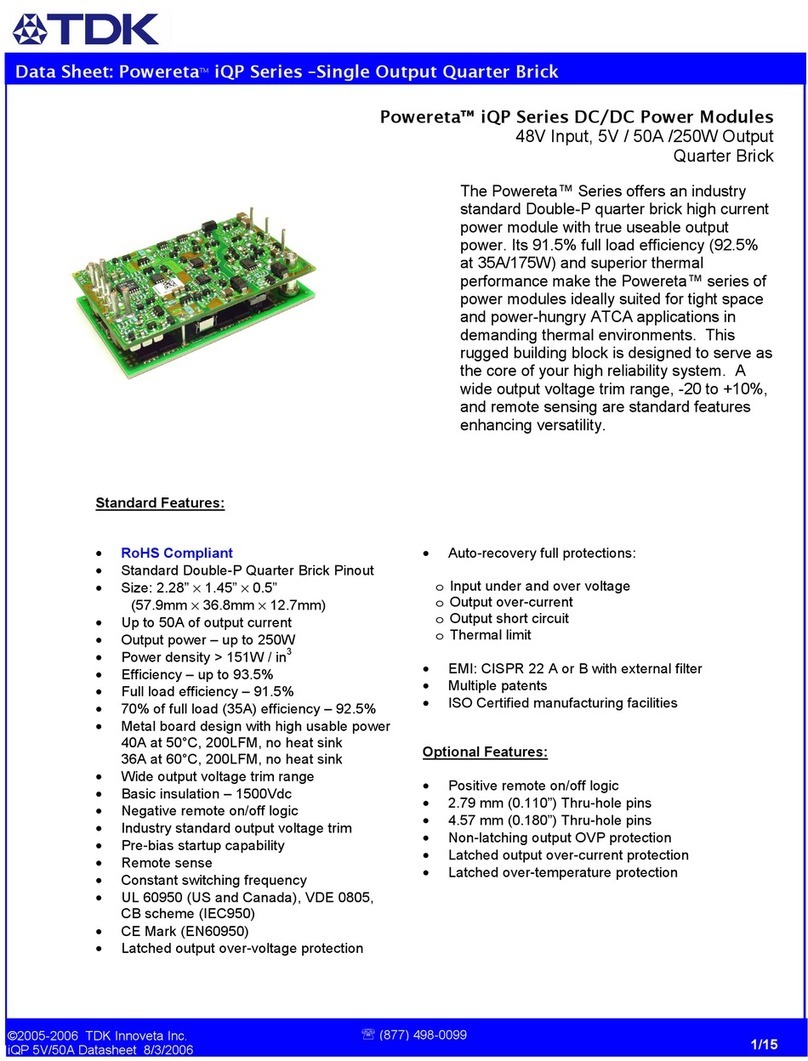 TDK Powereta iQP 5V/50A User manual TDK Powereta iQP 5V/50A User manual