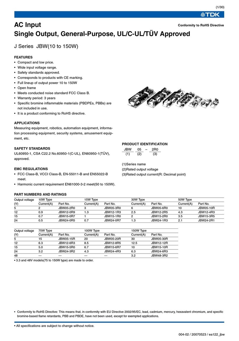 TDK J Series JBW User manual