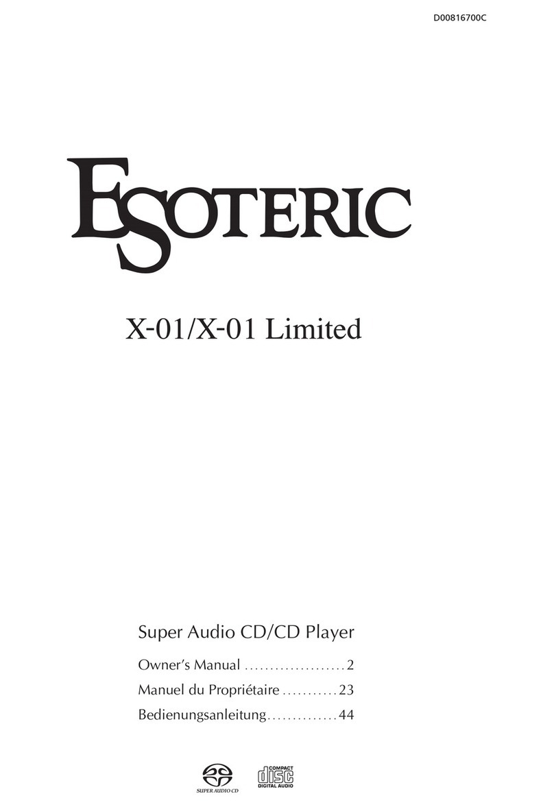 Teac Esoteric X-01 owner's manual