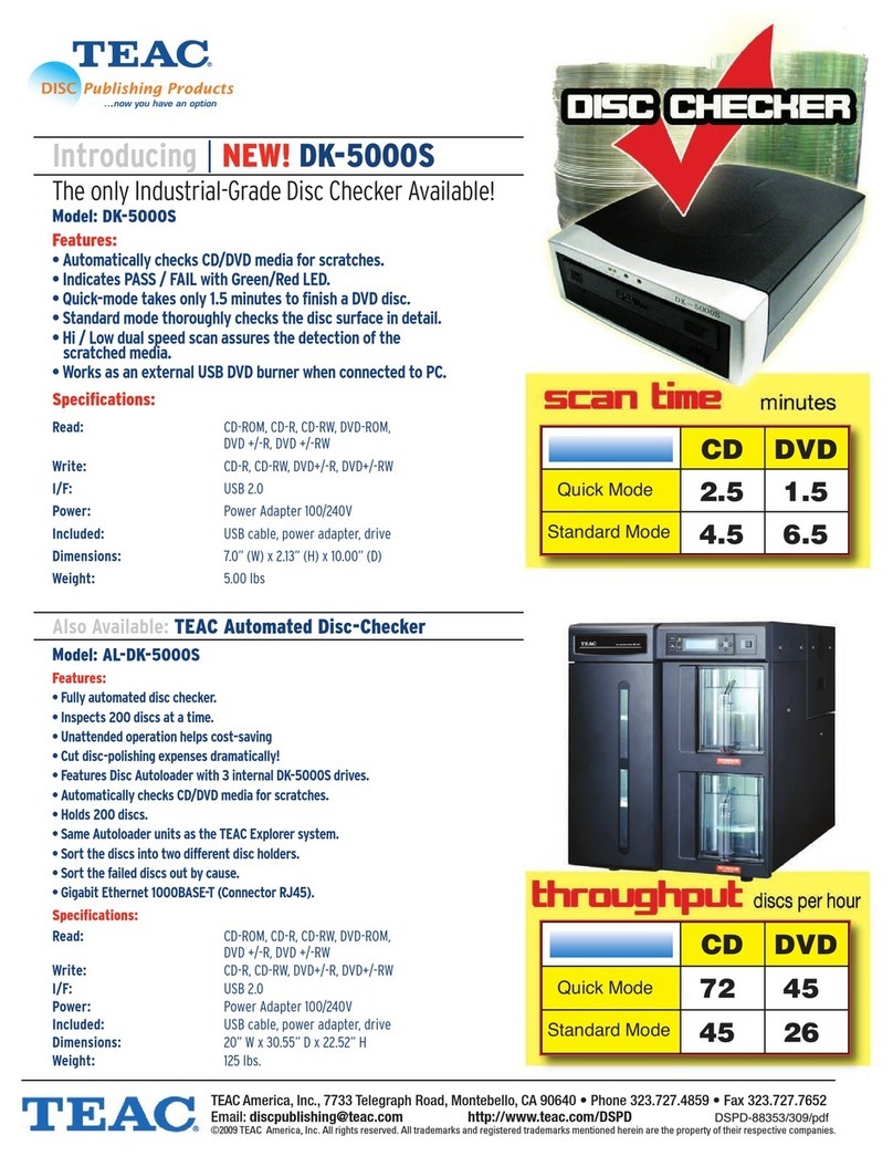 Teac DK-5000S Specification sheet