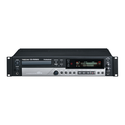 Tascam CD-RW900CD owner's manual