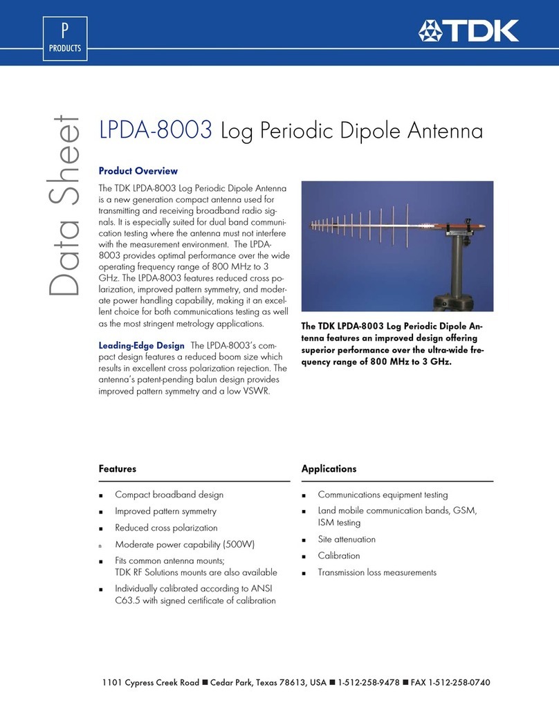 TDK LPDA-8003 User manual TDK LPDA-8003 User manual