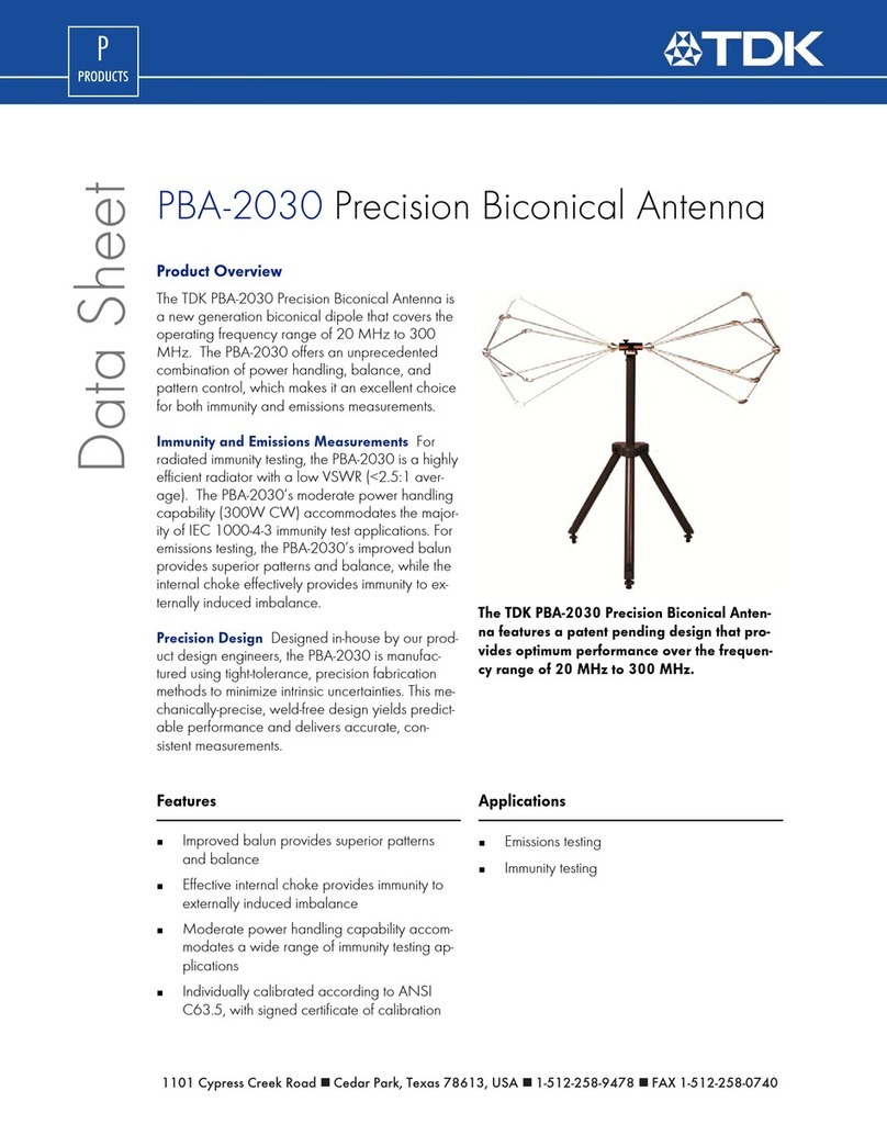 TDK PBA-2030 User manual TDK PBA-2030 User manual